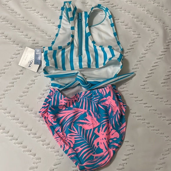 🌞 New Arizona Jean Co One Piece Bathing Suit Size 6/6x - Picture 5 of 9